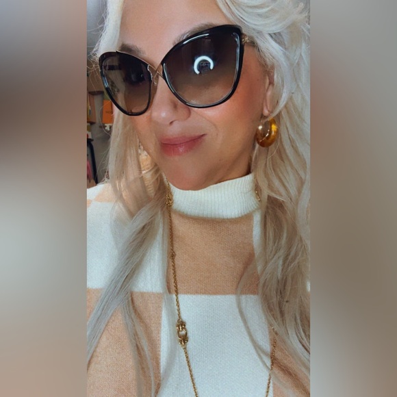 Tom Ford Celia Oversized Sunglasses Black Gradient TF 322 Cat Eye Plastic - Picture 2 of 12